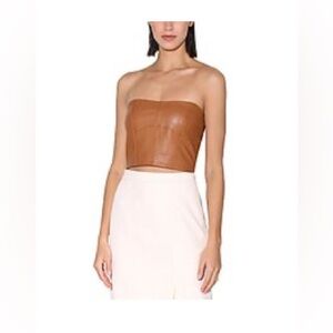 Brand new Walter Baker leather top. Size XS. Brown leather.